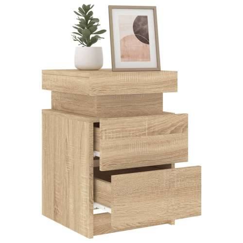 Noćni ormarići s LED svjetlima 2 kom boja hrasta 35x39x55 cm - sonoma hrast 2 Cijena