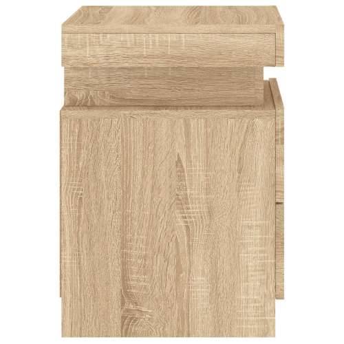 Noćni ormarići s LED svjetlima 2 kom boja hrasta 35x39x55 cm - sonoma hrast 2 Cijena