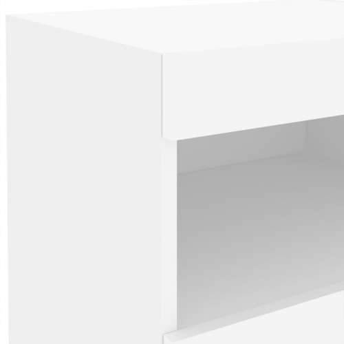 Noćni ormarić s LED svjetlima bijeli 50 x 40 x 45 cm - Bijela 1 Cijena