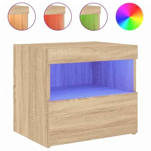Noćni ormarići s LED svjetlima 2 kom boja hrasta 50x40x45 cm - sonoma hrast 2 Cijena
