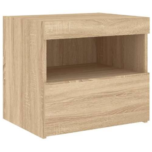 Noćni ormarići s LED svjetlima 2 kom boja hrasta 50x40x45 cm - sonoma hrast 2 Cijena