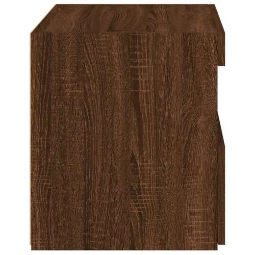 Noćni ormarić s LED svjetlima boja smeđeg hrasta 50x40x45 cm - Smeđi hrast 1 Cijena
