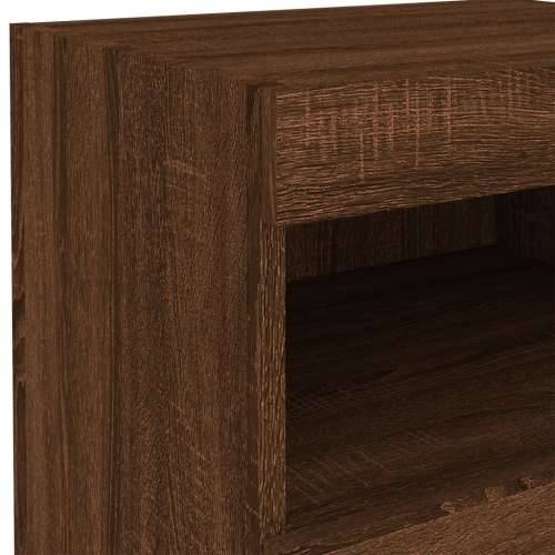 Noćni ormarić s LED svjetlima boja smeđeg hrasta 50x40x45 cm - Smeđi hrast 1 Cijena