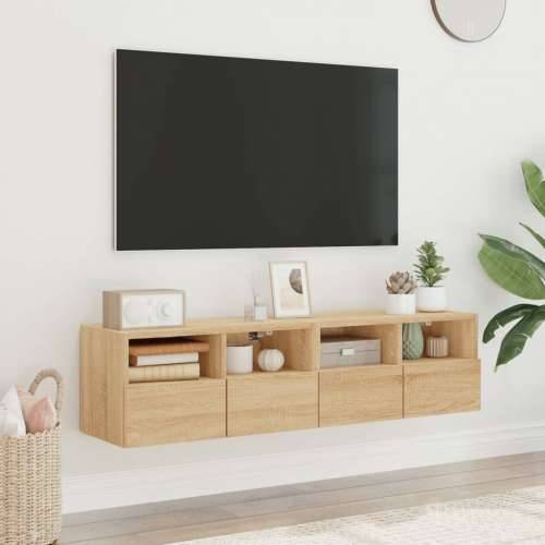 Zidni TV ormarići 2 kom boja hrasta 60 x 30 x 30 cm drveni - sonoma hrast 2 60 cm Cijena