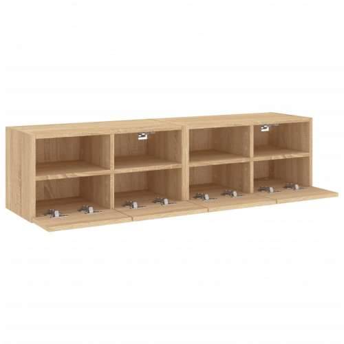 Zidni TV ormarići 2 kom boja hrasta 60 x 30 x 30 cm drveni - sonoma hrast 2 60 cm Cijena