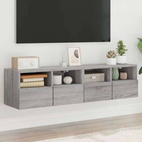 Zidni TV ormarići 2 kom siva boja hrasta 60 x 30 x 30 cm drveni - Sivi hrast sonoma 2 60 cm Cijena