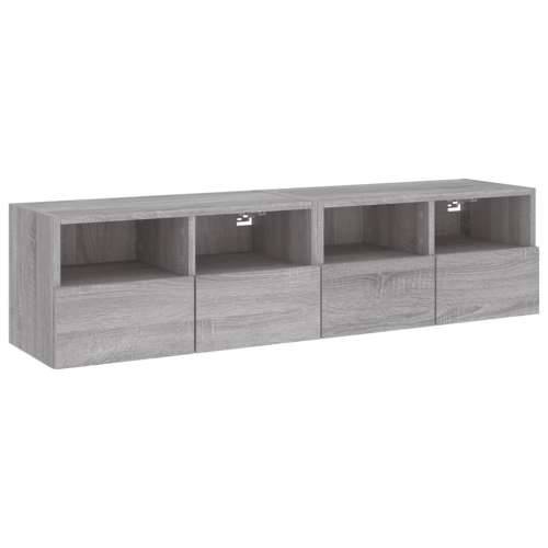 Zidni TV ormarići 2 kom siva boja hrasta 60 x 30 x 30 cm drveni - Sivi hrast sonoma 2 60 cm Cijena
