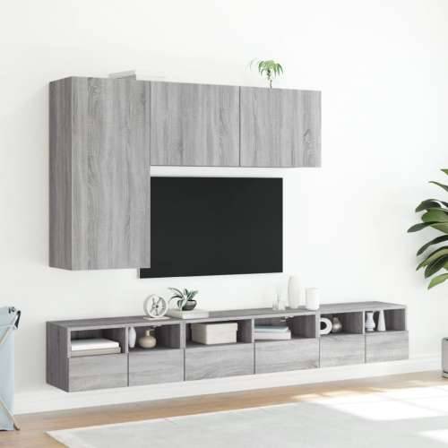 Zidni TV ormarići 2 kom siva boja hrasta 60 x 30 x 30 cm drveni - Sivi hrast sonoma 2 60 cm Cijena