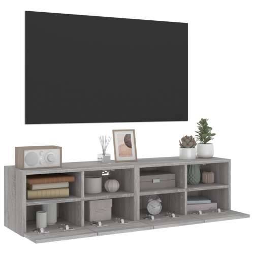 Zidni TV ormarići 2 kom siva boja hrasta 60 x 30 x 30 cm drveni - Sivi hrast sonoma 2 60 cm Cijena