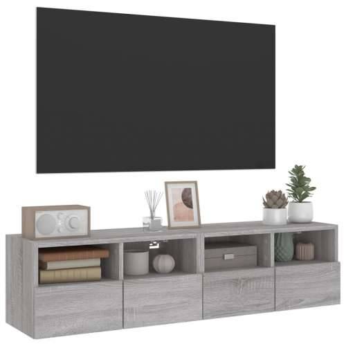 Zidni TV ormarići 2 kom siva boja hrasta 60 x 30 x 30 cm drveni - Sivi hrast sonoma 2 60 cm Cijena