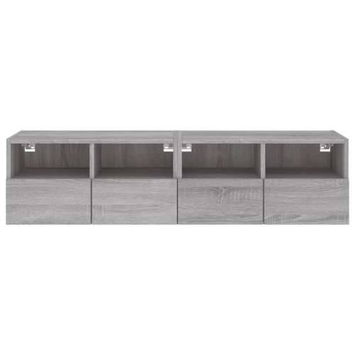 Zidni TV ormarići 2 kom siva boja hrasta 60 x 30 x 30 cm drveni - Sivi hrast sonoma 2 60 cm Cijena
