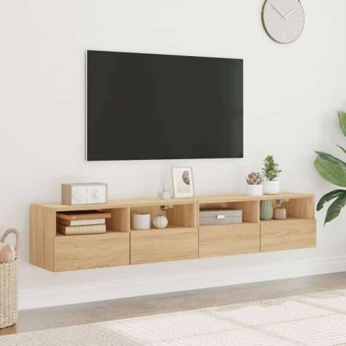 Zidni TV ormarići 2 kom boja hrasta 80 x 30 x 30 cm drveni - sonoma hrast 2 80 cm Cijena