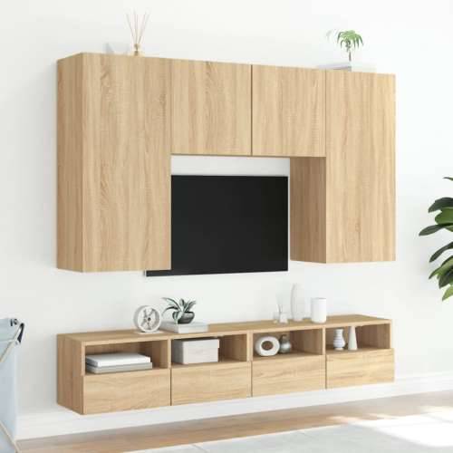 Zidni TV ormarići 2 kom boja hrasta 80 x 30 x 30 cm drveni - sonoma hrast 2 80 cm Cijena