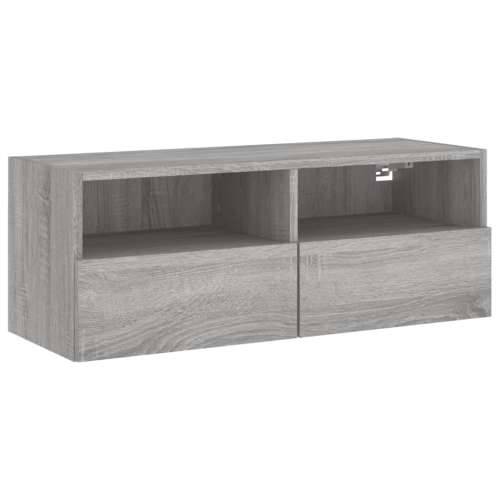 Zidni TV ormarić siva boja hrasta 80x30x30 cm konstruirano drvo - Sivi hrast sonoma 1 80 cm Cijena