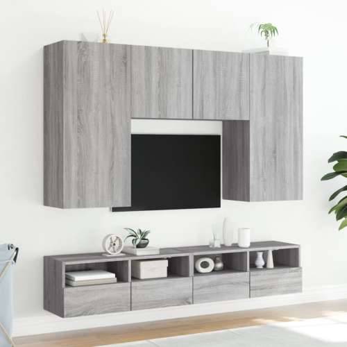Zidni TV ormarić siva boja hrasta 80x30x30 cm konstruirano drvo - Sivi hrast sonoma 1 80 cm Cijena