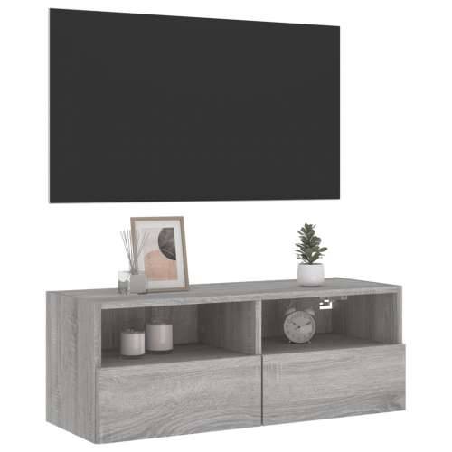 Zidni TV ormarić siva boja hrasta 80x30x30 cm konstruirano drvo - Sivi hrast sonoma 1 80 cm Cijena