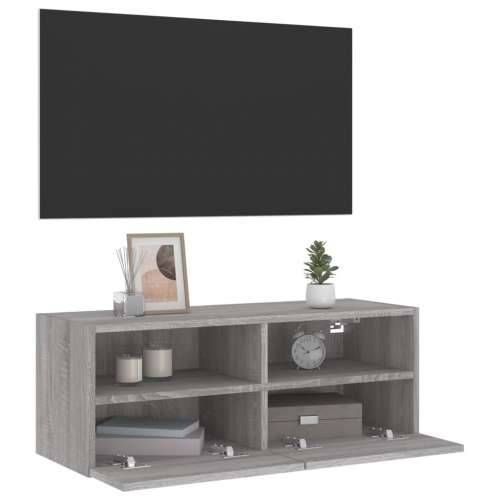 Zidni TV ormarić siva boja hrasta 80x30x30 cm konstruirano drvo - Sivi hrast sonoma 1 80 cm Cijena