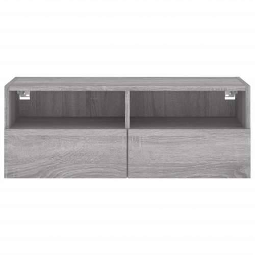 Zidni TV ormarić siva boja hrasta 80x30x30 cm konstruirano drvo - Sivi hrast sonoma 1 80 cm Cijena