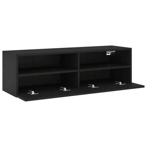 Zidni TV ormarić crni 100 x 30 x 30 cm od konstruiranog drva - Crna 1 100 cm Cijena