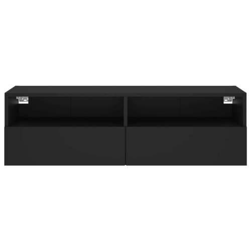 Zidni TV ormarić crni 100 x 30 x 30 cm od konstruiranog drva - Crna 1 100 cm Cijena