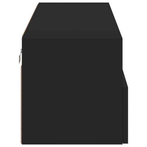 Zidni TV ormarić crni 100 x 30 x 30 cm od konstruiranog drva - Crna 1 100 cm Cijena