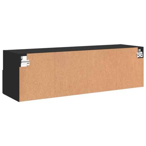 Zidni TV ormarić crni 100 x 30 x 30 cm od konstruiranog drva - Crna 1 100 cm Cijena