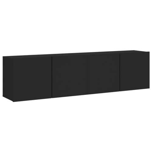 Zidni TV ormarići 2 kom crni 80x30x41 cm - Crna 2 80 cm Cijena