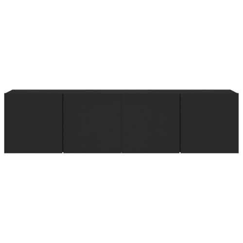 Zidni TV ormarići 2 kom crni 80x30x41 cm - Crna 2 80 cm Cijena