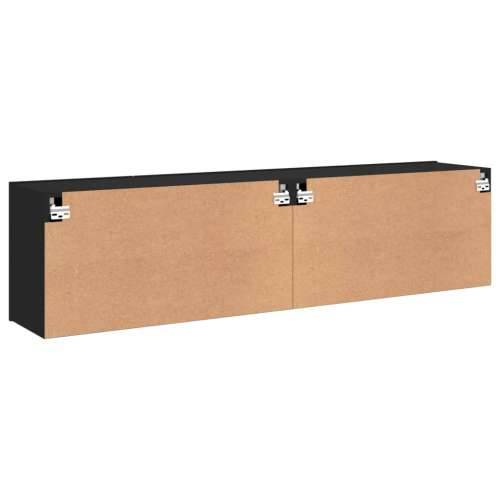 Zidni TV ormarići 2 kom crni 80x30x41 cm - Crna 2 80 cm Cijena