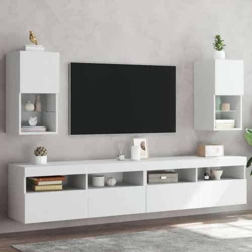 TV ormarići s LED svjetlima 2 kom bijeli 30,5x30x60 cm - Bijela 2 60 cm 30.5 cm Cijena