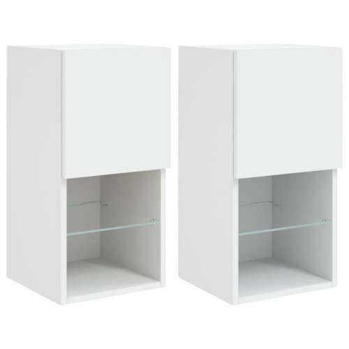 TV ormarići s LED svjetlima 2 kom bijeli 30,5x30x60 cm - Bijela 2 60 cm 30.5 cm Cijena