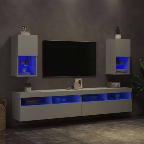 TV ormarići s LED svjetlima 2 kom bijeli 30,5x30x60 cm - Bijela 2 60 cm 30.5 cm Cijena