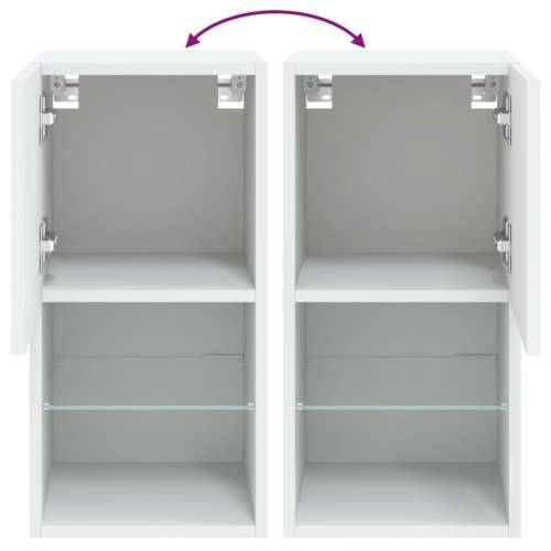 TV ormarići s LED svjetlima 2 kom bijeli 30,5x30x60 cm - Bijela 2 60 cm 30.5 cm Cijena
