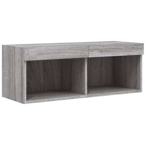 TV ormarić s LED svjetlima boja hrasta 80x30x30 cm - Sivi hrast sonoma 1 80 cm Cijena