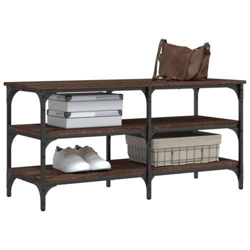 Klupa za cipele boja hrasta 100x38,5x49 cm konstruirano drvo - Smeđi hrast 100 x 38.5 x 49 cm Cijena