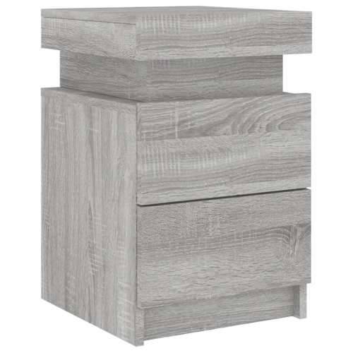 Noćni ormarići s LED svjetlima 2 kom boja hrasta 35x39x55 cm - Sivi hrast sonoma 2 Cijena