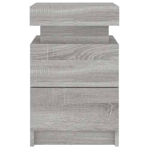 Noćni ormarići s LED svjetlima 2 kom boja hrasta 35x39x55 cm - Sivi hrast sonoma 2 Cijena