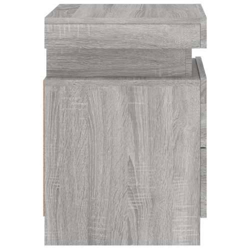 Noćni ormarići s LED svjetlima 2 kom boja hrasta 35x39x55 cm - Sivi hrast sonoma 2 Cijena