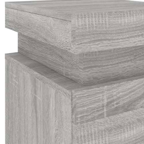 Noćni ormarići s LED svjetlima 2 kom boja hrasta 35x39x55 cm - Sivi hrast sonoma 2 Cijena
