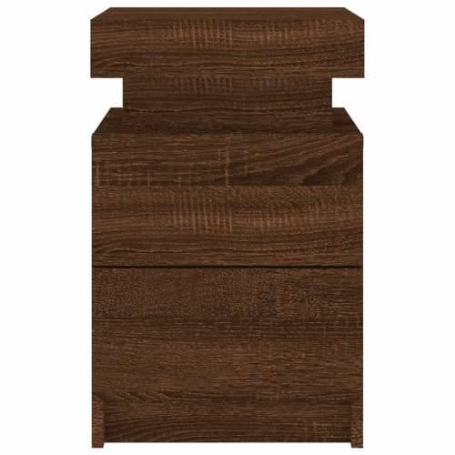 Noćni ormarići s LED svjetlima 2 kom boja hrasta 35x39x55 cm - Smeđi hrast 2 Cijena