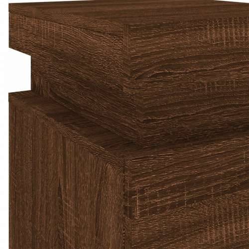 Noćni ormarići s LED svjetlima 2 kom boja hrasta 35x39x55 cm - Smeđi hrast 2 Cijena