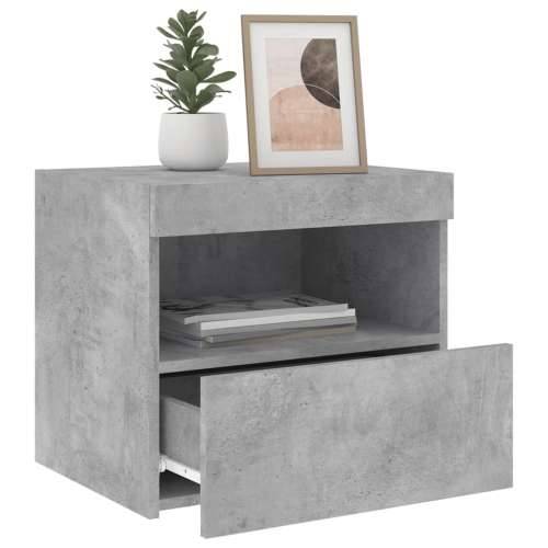 Noćni ormarić s LED svjetlima siva boja betona 50x40x45 cm - Beton siva 1 Cijena