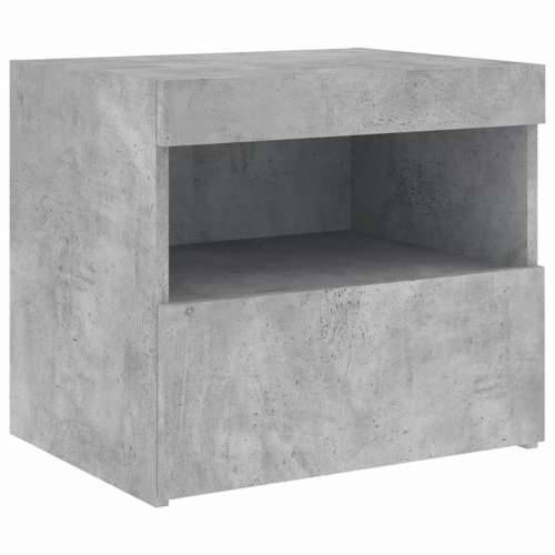 Noćni ormarić s LED svjetlima siva boja betona 50x40x45 cm - Beton siva 1 Cijena