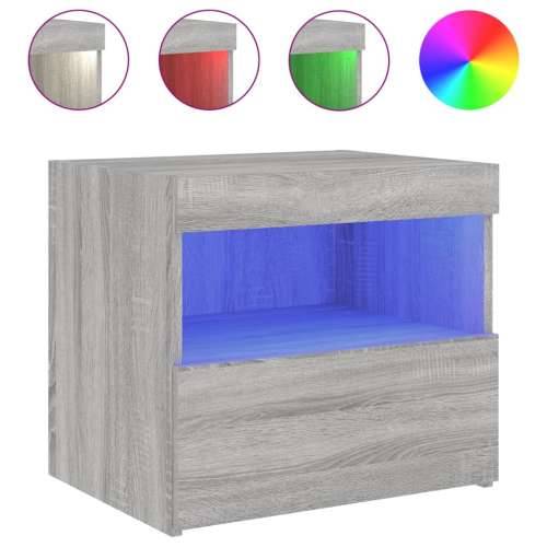 Noćni ormarići s LED svjetlima 2 kom boja hrasta 50x40x45 cm - Sivi hrast sonoma 2 Cijena