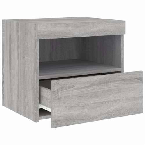 Noćni ormarići s LED svjetlima 2 kom boja hrasta 50x40x45 cm - Sivi hrast sonoma 2 Cijena