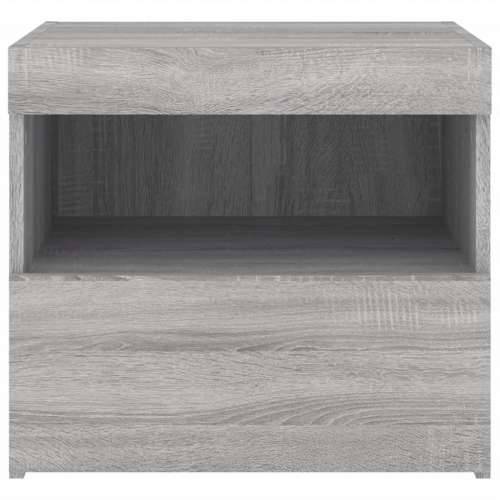 Noćni ormarići s LED svjetlima 2 kom boja hrasta 50x40x45 cm - Sivi hrast sonoma 2 Cijena