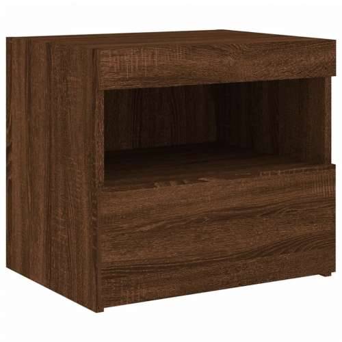 Noćni ormarići s LED svjetlima 2 kom boja hrasta 50x40x45 cm - Smeđi hrast 2 Cijena