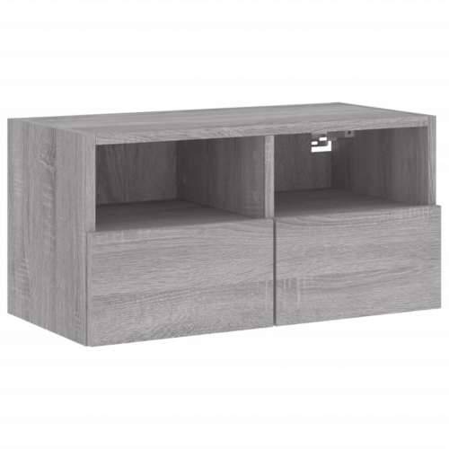 Zidni TV ormarić boja hrasta 60x30x30 cm od konstruiranog drva - Sivi hrast sonoma 1 60 cm Cijena