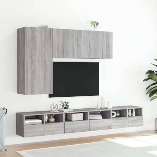 Zidni TV ormarić boja hrasta 60x30x30 cm od konstruiranog drva - Sivi hrast sonoma 1 60 cm Cijena