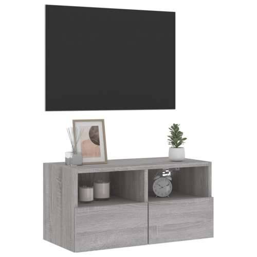 Zidni TV ormarić boja hrasta 60x30x30 cm od konstruiranog drva - Sivi hrast sonoma 1 60 cm Cijena